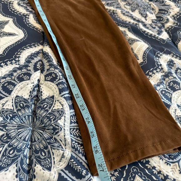 New Directions 14 P Rust Brown Pull On Faux Suede Pants - Picture 4 of 10